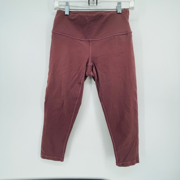 Prana Pants - Prana Women's Burgundy High Waist Capris Leggings Size S
